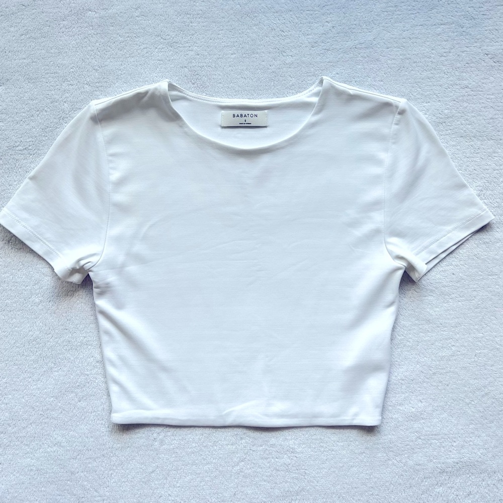 Babaton by ARITZIA Crop White Top S